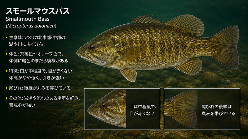 スモールマウスバスの特徴